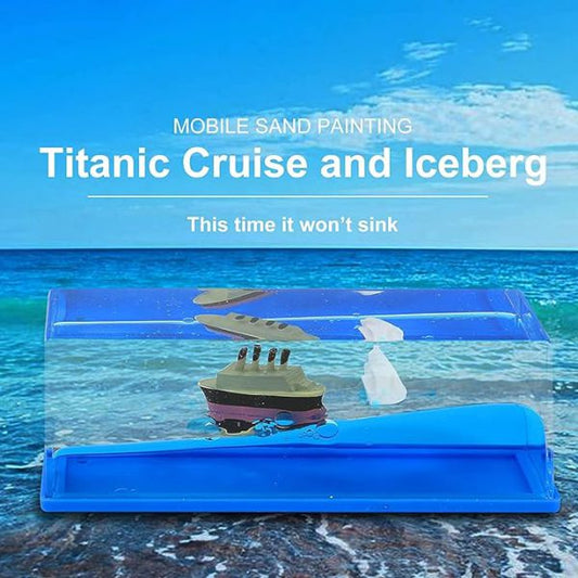 Titanic Liquid Wave Cruise Ship – Unsinkable Floating Desk Toy & Car Dashboard Decor