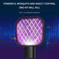 Mini USB rechargeable mosquito racket – electric bug zapper with UV light and spark grid