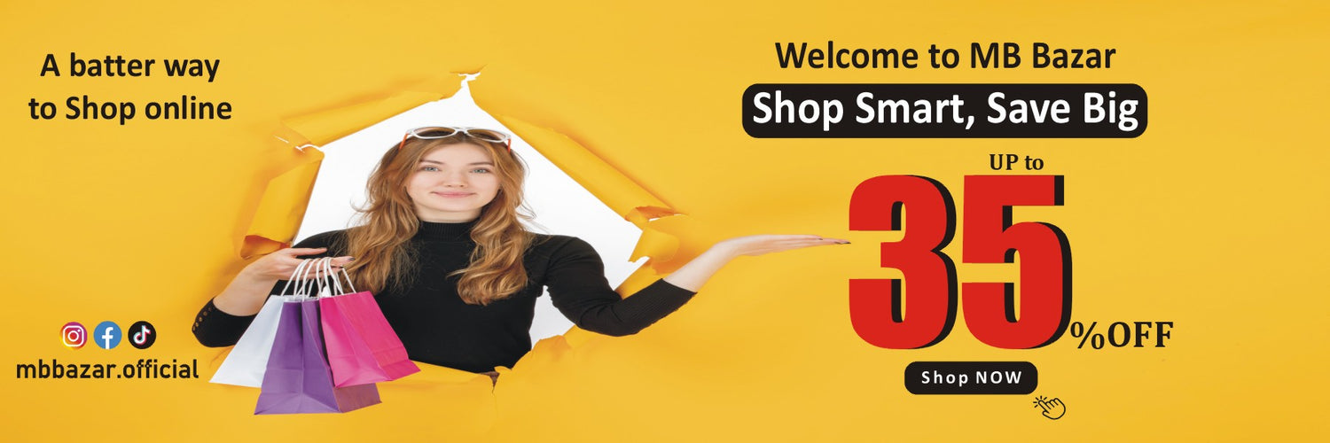 Summer Sale Banner – MB Bazar up to 35% off